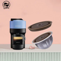 Reusable Coffee Capsule Lids for Nespresso Vertuoline &amp; Vertuo Capsules Pods Refillable Coffee Pod Caps Food Grade Silicone Cap