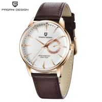 PAGANI DESIGN Quartz Watch VH65 Seiko Men's Automatic watches Casual Fashion Leather Watch for men reloj hombre PD1654