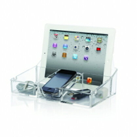 手機平板文具透明壓克力收納盒-大 (16.3x26.4x11.6cm) #6211