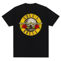 2024 Guns N Roses Graphic Print T Shirt Vintage Rock Band Streetwear Short Sleeve Fashion Crew Neck Plus Size T Shirt Women