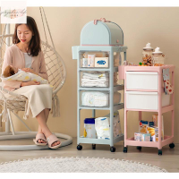 客廳收納盒小推車置物架新生兒寶寶用品玩具箱儲物櫃