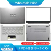 New For Acer Swift 3 SF314-59 SF314-42 N19C4 Laptop LCD Back Cover Front Bezel Upper Palmrest Bottom Base Case Keyboard Hinges