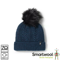 【SmartWool 美國 斜紋毛球針織雪帽《深海軍藍》】SW018119/保暖帽/雪帽/休閒帽/防寒/登山