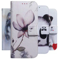Man Lady Painted Phone Case For Sony L3 L4 XA3 Ultra XZ3 XZ5 Xperia 1 IV 5 III 10 Plus ACE 3 Card Slot Cover Wallet Housing D26F