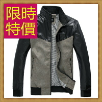 防風外套 男夾克-保暖修身休閒短版男外套2色59y52【獨家進口】【米蘭精品】