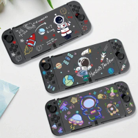 Spaceman Case For Nintendo Switch OLED Protective Case Clear Case TPU Soft Protect Shell Game Host Accessories Transparent Case