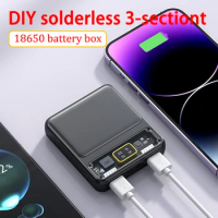 Portable 18650 Battery Charger Case DIY Power Bank Box With Digital Display Screen Batteries Charging Case Power Bank Shell
