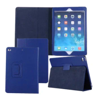 New Litchi Stand PU Cover For iPad 9.7 2017 Folio Case Protective Skin Bag 30PCS/Lot