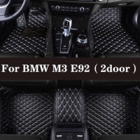 Full Surround Custom Leather Car Floor Mat For BMW M3 E92（2door）2007-2013 (Model Year) Car Interior Auto Parts