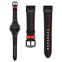Leather Strap For Garmin Fenix 6X Pro GPS/5X Plus/TACTIX DELTA/instinct Watchband for Fenix 6 Band Quick Fit Adapter 26mm 22mm