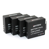 Batmax 4 pcs SJ4000 SJCAM Rechargeable Batteries for SJCAM SJ4000 WiFi SJ5000 WiFi Plus M10 SJ5000 plus SJ6000 SJ7000 SJ8000