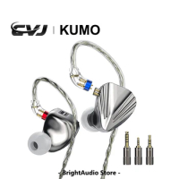 CVJ KUMO 8 BA In-Ear Monitors Earphone HiFi Audio Music IEM 4 Tone Tuning Swith 3-In-One Plug 0.78mm Detachable Cable Earbuds