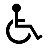 15*13.6cm Handicap Wheelchair Sign Vinyl Sticker Die Cut Turning Decal Motorcycle SUVs Bumper Car Window Laptop Car Stylings