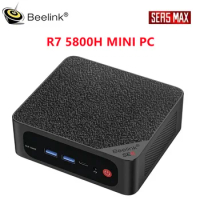 Beelink SER5 MAX Mini PC Win11 Pro R7 5800H DDR4 16GB/32GB 500GB SSD WIIF6 BT5.2 4K 60Hz RJ45 1000M 54W Office MINI PC
