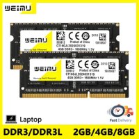 DDR3 DDR3L 4GB 8GB Laptop Memories RAM PC3 1.5V 8500 10600 12800 PC3L 1.35V 1066 1333 1600Mhz 204Pin Notebook SODIMM Memory Ram