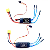 nidob Baru 30A 40A ESC tanpa berus 5V 3A UBEC 2-4S Pengawal Kelajuan Elektronik Kepala Pisang 3.5MM