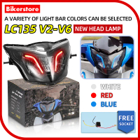 LC135 LED Headlamp Super Terang ject Led Head Lampu Depan Headlight LC 135 V2 V3 V4 V5 V6 V7 X-Track
