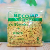 VITAMIN B COMPLEKS AYAM KAMBING SAPI BECOMP 1000 TABLET VITAMIN B-COMPLEX MINERAL