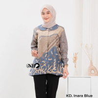 Baju Batik Wanita Atasan Blouse Kerja Casual Terbaru 2024 M L XL XXL