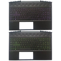 New US Laptop Keyboard For HP Pavilion 15-DK 15T-DK TPN-C141 with palmrest upper cover backlight L57596-001 L57593-001