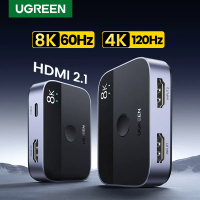 UGREEN HDMI 2.1 Splitter Switch 8K 60Hz 4K120Hz 2 In 1 Out สำหรับทีวี Xiaomi X Series X PS5จอภาพที่ร