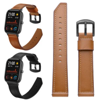Brown Black Leather Strap for Xiaomi Huami Amazfit GTS / Bip lite / Amazfit GTR Stratos 3 Wrist Band Watchband Bracelet 22 20mm