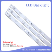 New 15 pcs/setLED backlight strip 8 lamp for TCL 43"TV D43A810 L43F1B L43P1A-F 43HR330M08A2 V5 Shine0n 2D02636 DS-4C-LB4308-HR