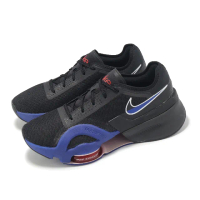 【NIKE 耐吉】訓練鞋 Air Zoom Superrep 3 男鞋 黑 藍 氣墊 HIIT 運動鞋(DC9115-002)