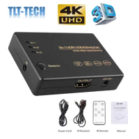 4K HDMI Switch 3x1 HDMI Splitter 3 in 1 out Switcher 1080P Full HD 3 Input 1 Output HDMI Converter HDMI Hub Adapter Support 3D