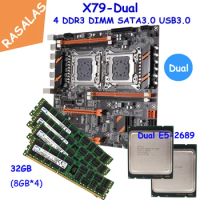 X79 Dual CPU Motherboard Combo With 2pcs Xeon E5 2689 4pcs 8GB = 32GB 1600MHz PC3 12800 DDR3 ECC REG Memory RAM