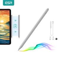 ESR for iPad Pro 11/12.9 Magnetic Wireless Charging Stylus with Palm Resistant and Dual Tip Writing for Air 4/5 for iPad mini 6