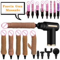 Sex Machine Accessories Fascial Massage Gun Set Orgasm Dildos Penis Vibrators Female Enhance Pleasure Masturbator Adult Sex Toys