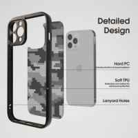 IBMRS for Apple iPhone 11 Pro Max Case ,camo Clear transparent phone protection shell