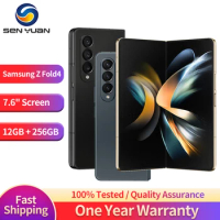 90%New Original Samsung Galaxy Z Fold 4 F936N 5G Mobile Phone 12GB RAM 256GB ROM Fingerprint NFC 7.6" Folded Screen CellPhone