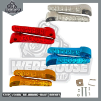 STEP VIXION PIJAKAN KAKI BELAKANG JAGUNG FOOTSTSTEP BELAKANG BESI VIXION WARNA SILVER MERAH BIRU GO