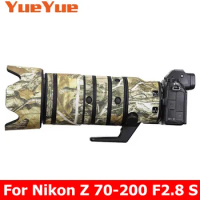 For Nikon Z 70-200mm F2.8 VR S Waterproof Lens Camouflage Coat Rain Cover Lens Protective Case Nylon Guns Cloth