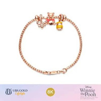 UBS Gold - Gelang Emas Charmee Disney Winnie The Pooh - 8k - Kgy0240k 17cm-Rose Gold