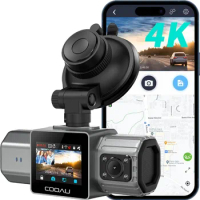 4K Dual Dash Cam, Built-in GPS Wi-Fi, 2.5K+1080P Dash Cam Front and Inside with Infrared Night Vision, Dash Camera with Parking
