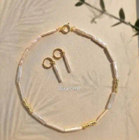 SsLuxeGems ชุดสร้อยคอและต่างหู Luminous Biwa Set ดีไซน์หรูหรา สำหรับผู้ที่ชื่นชอบเครื่องประดับสไตล์ห