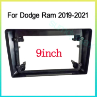 2 Din 9 Inch Car Radio Fascias for DODGE RAM 2019 2020 2021 Dashboard Frame Installation DVD Gps Mp5 Android Player