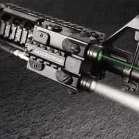 Tactical Rifle Gun Laser Flashlight Combo Sight AK47 AR15 Airsoft Gun Green Laser Pointer Sight with Picatinny Rail for Hunting
