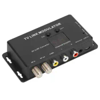 TM70 IR Modulator UHF TV LINK Modulator AV to RF Converter IR Extender with 21 Channel Display PAL/NTSC High Quality