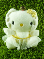 【震撼精品百貨】Hello Kitty 凱蒂貓 KITTY絨毛娃娃-芭蕾圖案-黃色 震撼日式精品百貨