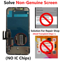 10pcs (LCD NO IC Chips) OLED Screen incell Display For iPhone 11 12 13 Pro Max mini LCD Solve Non-Genuine Screen Pop Up Problem
