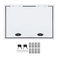 700x400mm RV Storage Compartment Door 28x16 Inch Heavy Duty Square Door with Dual Support Bar and Safety Lock for Camper Trailer