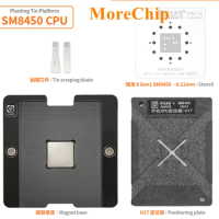 Amaoe U17 Reballing Kit Snapdragon 8Gen1 SM8450 CPU IC Chip Solder Plate Location Platform Magnet Base BGA Stencil Tin Plant Net