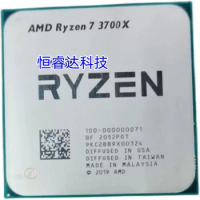 Ryzen 7 3700X CPU, R7 3700X, 3.6 GHz, Eight-Core, Sixteen-Thread, 7NM, L3 = 32M,Socket AM4, No Fan