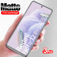 3pcs Matte Full Cover Tempered Glass For Xiaomi Redmi Note 12 Pro+ Note12 Pro Plus Note12Pro Anti-fingerprint Screen Protector