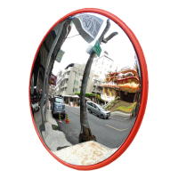 【HOME+】道路反光鏡30公分 防盜鏡 抗壓自動復原 室外交通廣角鏡 851-MID30(大圓鏡子 車庫轉角鏡 廣角鏡)
