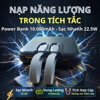 Sạc Dự Phòng 10000mAh 22.5W Sạc Nhanh – Tích Hợp Dây Lighting + Type C, Mini Power Bank Cho iPhone S